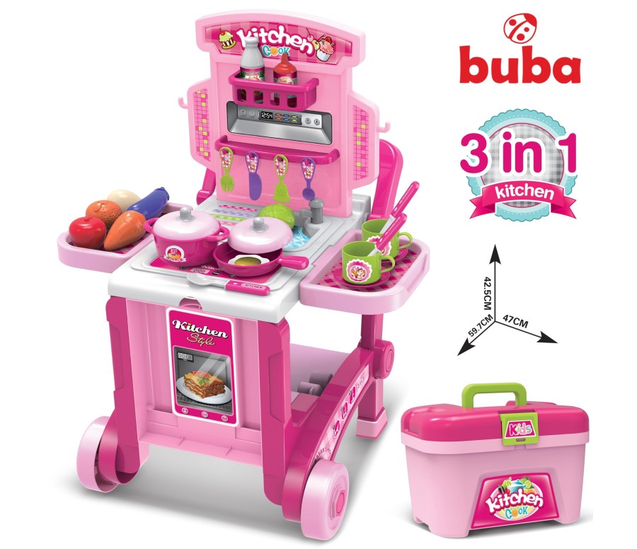 Детска кухня Buba Kitchen little Chef 008-927, Розова