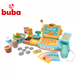 Παιδική ταμειακή μηχανή με αξεσουάρ Buba Fun Shopping 888F, πορτοκαλί