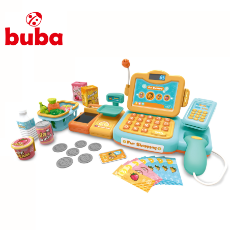 Детски касов апарат с аксесоари Buba Fun Shopping 888F, оранжев