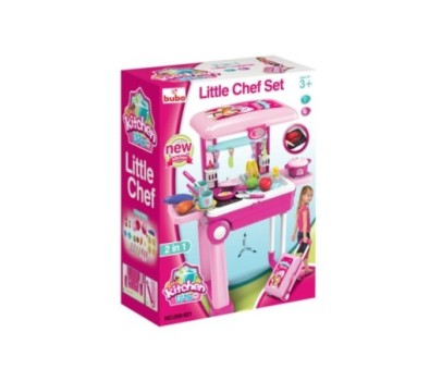 Детска кухня Buba Little Chef 008-921A, Куфар, Розова
