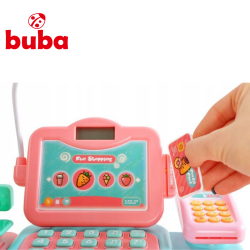 Παιδική ταμειακή μηχανή με αξεσουάρ Buba Fun Shopping 888F, πορτοκαλί