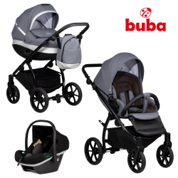 Baby stroller Buba ZAZA 3in1, 021 Dark Grey