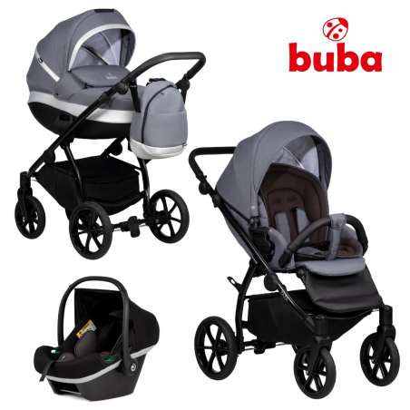 Καρότσι Buba ZAZA 3 σε 1, 021 Dark Grey