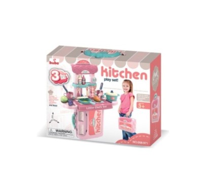 Set de bucatarie pentru copii Buba play set, Roz