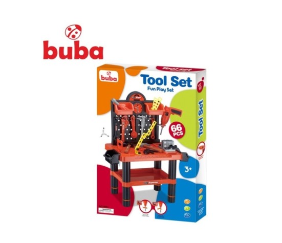 Детски комплект куфар с инструменти Buba Bricolage, Работилница