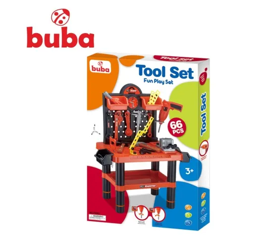 Set de unelte pentru copii Buba Bricolage, atelier