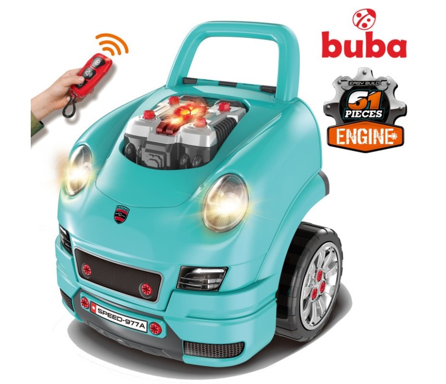 Детски интерактивен автомобил/игра Buba Motor Sport, 008-977А син