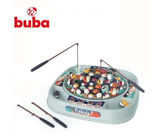 Комплект за риболов Buba Fishing 889-213, 45 рибки, сив