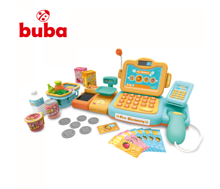 Children's cash register with accessories Buba Fun Shopping 888F, orange