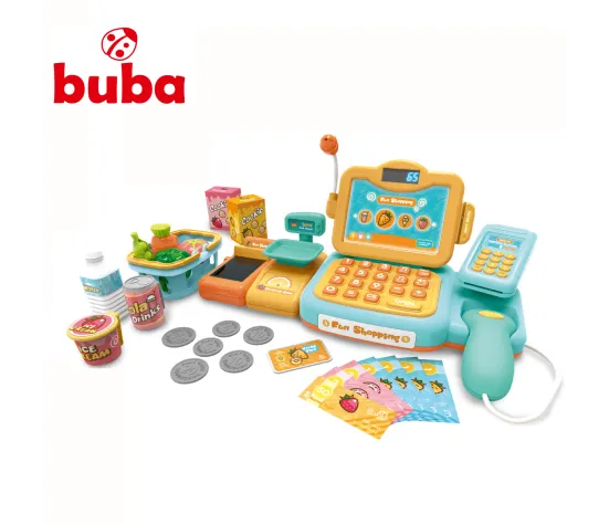 Детски касов апарат с аксесоари Buba Fun Shopping 888F, оранжев