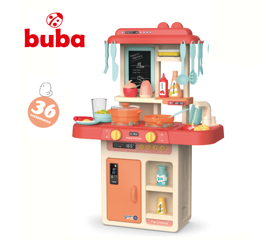 Детска кухня Buba Home Kitchen, 36 части, 889-170, розова
