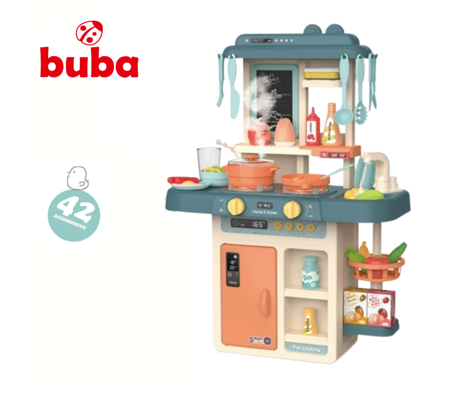 Детска кухня Buba Home Kitchen, 42 части, 889-167, сива