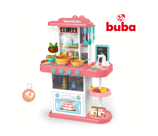 Παιδική κουζίνα Buba Home Kitchen, 43 μέρη, 889-164, ροζ