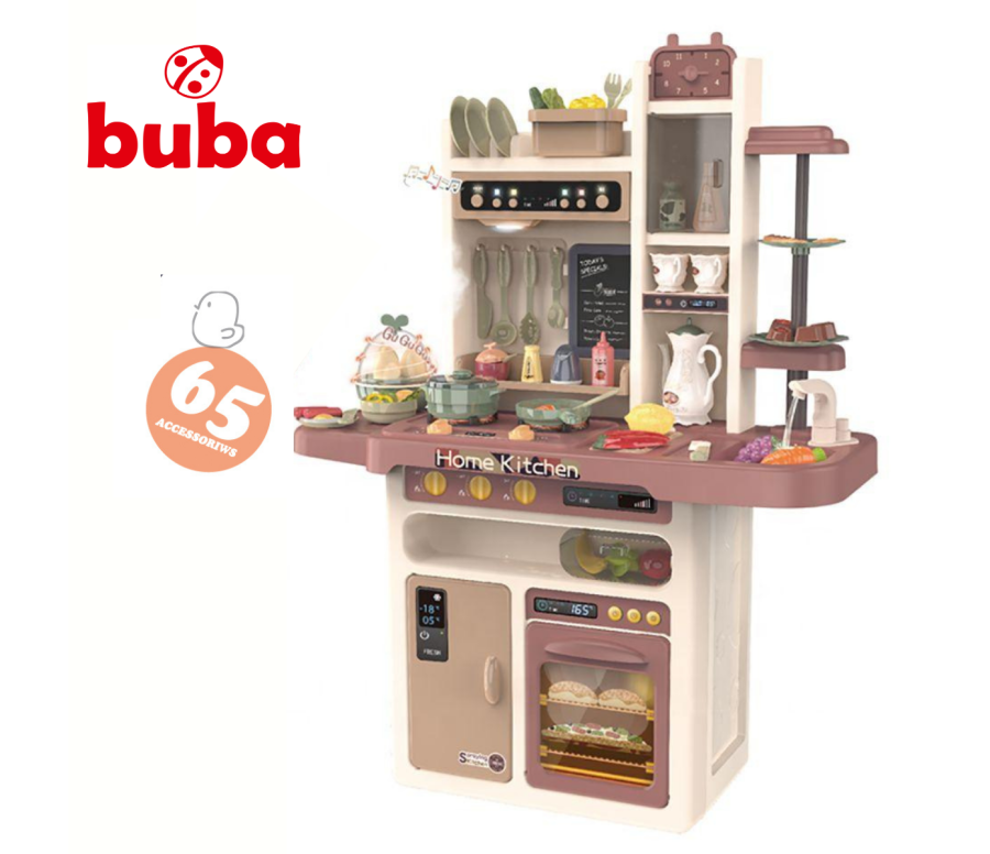 Детска кухня Buba Modern Kitchen, 65 части, 889-212, розова Детска кухня Buba Modern Kitchen, 65 части, 889-212, розова