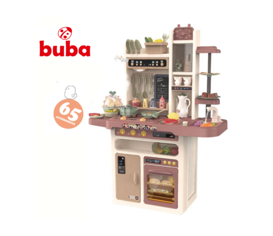 Bucătărie pentru copii Buba Modern Kitchen, 65 de bucăți, 889-212, roz