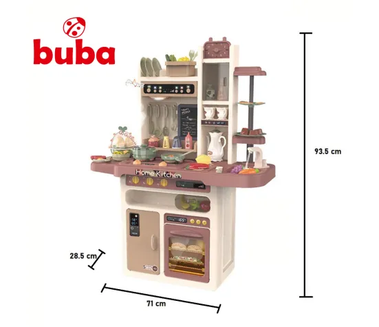Bucătărie pentru copii Buba Modern Kitchen 889-212, 65 de piese, roz