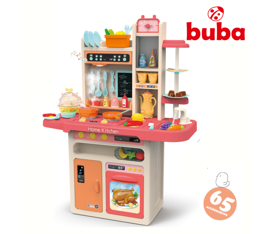 Детска кухня Buba Home Kitchen, 65 части, 889-162, розова