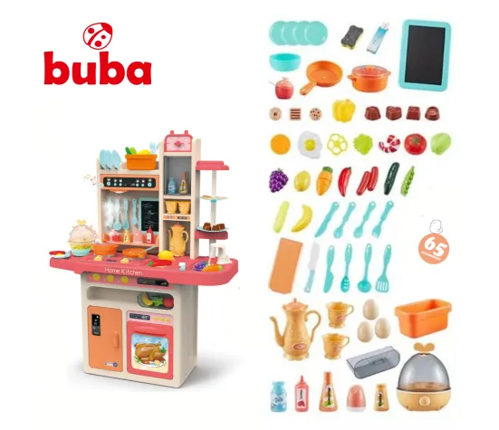 Детска кухня Buba Home Kitchen, 65 части, 889-162, розова