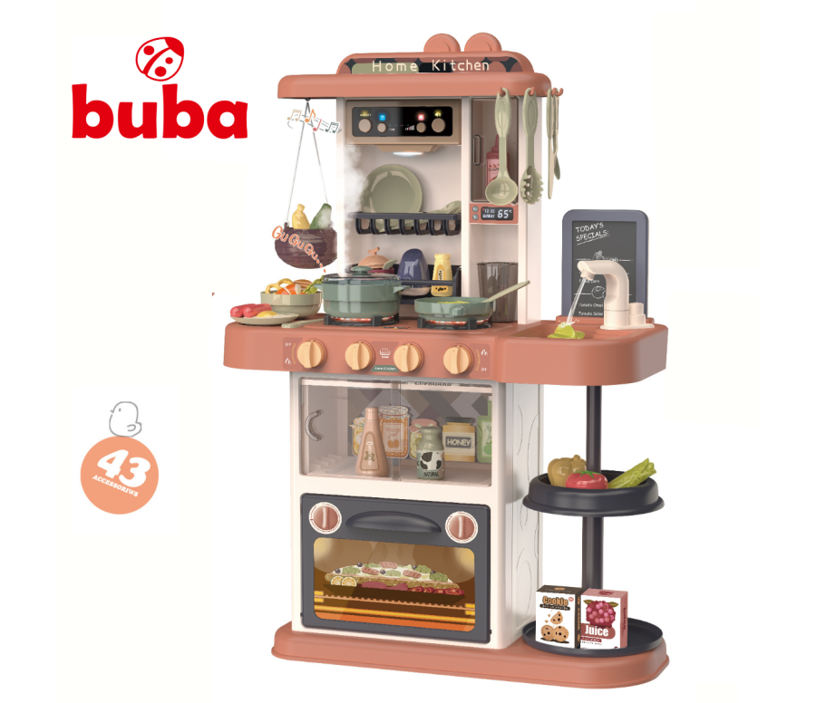 Детска кухня Buba Home Kitchen, 43 части, 889-184, розова