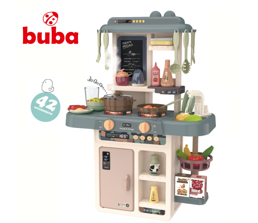 Детска кухня Buba Home Kitchen, 42 части, 889-187, сива
