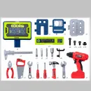 Buba 008-202 Mobile Tool Workbench, 66 pieces