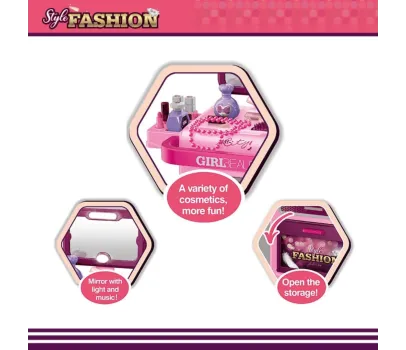 Buba 008-203 Kids’ Vanity Table with Lights and Sounds, 31 pieces
