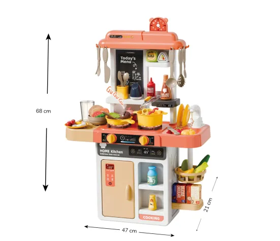 Buba 889-296 Kids’ Kitchen with Water, Steam and Sounds, peach