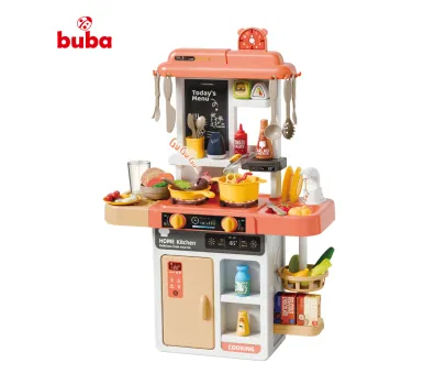 Bucătărie pentru copii Buba 889-296 cu apă, abur și sunete, piersică